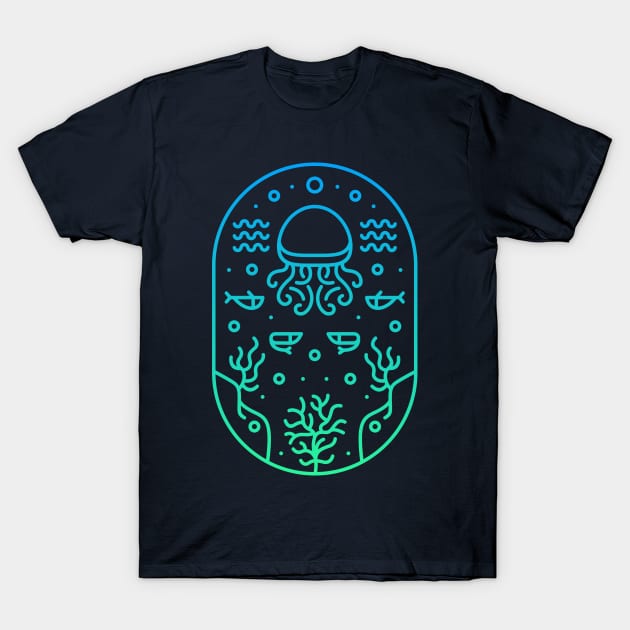 Under The Sea T-Shirt by VEKTORKITA